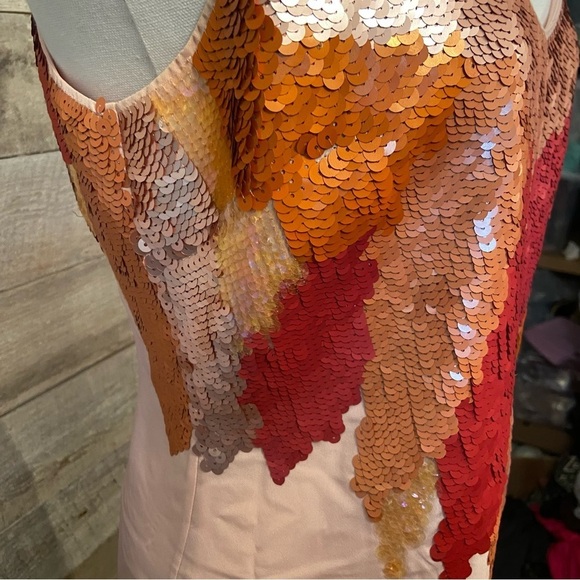 Guess by Marciano women’s blush barbiecore sequinned‎ mini  party cocktail dress - Picture 6 of 8